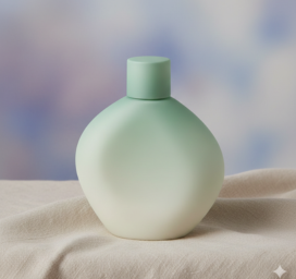 Midnight Spice perfume bottle with black cap and gold label on a dark background