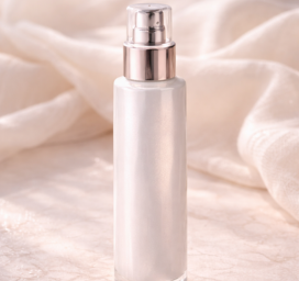 Midnight Spice perfume bottle with black cap and gold label on a dark background